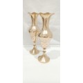 Vintage brass vases