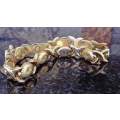 14ct Yellow Gold "Hugs & Kisses" Bracelet.