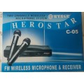 Cordless microphone 2 piece wireless mike