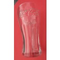 LARGE "COCA-COLA" DRINKING GLASS WITH THE NAME "COCA-COLA" EMBOSSED ROUND THE TOP.