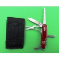 NEW `DIETZ` MULTI-PURPOSE KNIFE WITH BLACK SYNTHETIC SHEATH. NOT VICTORINOX.