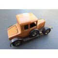 MINT DIE-CAST METAL OXFORD BULLNOSE IN BROWN BY `LESNEY MATCHBOX` FROM ENGLAND. NOT DINKY TOY.