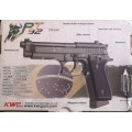 1 Only CO2 GAS BLOWBACK M92 FULL AUTO /SEMI AUTO METAL HEAVY FULL WEIGHT 4.5MM STEEL BB PISTOL