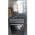 Ferre 4 Burner 60x60 Matt Black Gas Stove with Gas Oven and Grill