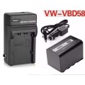 PANASONIC VBD58 BATTERY AND CHARGER FOR AJ-PX/HC-MDH/AG-FC/Series CAMERA