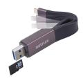 Astrum AA230 2 in 1 8pin to USB 3.0 Charge and Sync Adapter with Card Reader