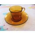 Set of 6 Duralex cup and saucers