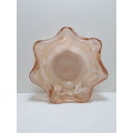 Vintage Peach Swirl Art Glass
