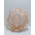 Vintage Peach Swirl Art Glass