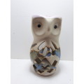 Pottery Owl Tea Light Holder