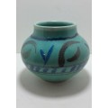 Vintage Green Pottery Vase