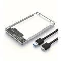 Transparent 2.5 USB3.0 External HDD Enclosure