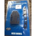 CONDOR WINDFANG NECK KNIFE WITH KYDEX SHEATH, BALL CHAIN CTK 7044