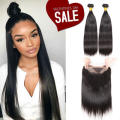 Brazilian /Peruvian / Malaysian hair 360 Lace closure with 2 bundles / Virgin Hair with 360 Closure