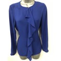 Suits 10/ 34 Woolworths studio W cobalt blue shirt