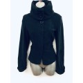 10/34 black polo neck style thick jacket by TOPSHOP UK
