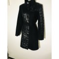 Made in ITALY black detail trench coat STUNNING suits 36 or 38 / 12 - 14