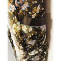 Vintage brown floral suits 38 / 14 top or dress