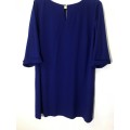 Tahari ARTHUR LEVINE designer dress. Cobalt blue shift dress suits 18 / 42