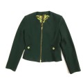 Sally of New York Teal green double zipper lined jacket WOW!