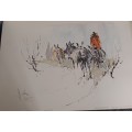 Mule Train - Wallace Hulley - lithograph