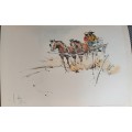 Two Horsepower - Wallace Hulley - Lithograph