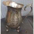 A sturdy Silver plated water jug