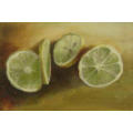 Triptych set nr 1 of Lemon oil paintings