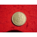 Belgium  5 Francs  1986 V
