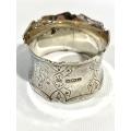 Hallmarked Sterling Silver Decorative Napkin Ring (54 grams)