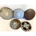 5 x 16mm Film Reels with Film and 4 x Protective Canisters