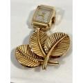 Beautiful Rolled Gold 17 Jewels Mechanical  Brooch Watch