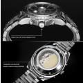 Authentic, Brand New Luxury KS White Dial Elegant Automatic Mechanical Men's Wrist Watch Day/Date
