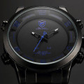 Authentic Brand New  Shark Mens Analog LED  Alarm Date Day Display Stainless Steel Quartz Watch
