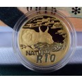 ## 2004 Natura Caracal Proof Coin 1/10th ## With Box and Coa