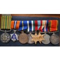 Police Captain Louw Medal group with WW2 Medals and paraphernalia.