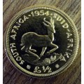 1954 South African Proof Half Pound