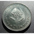 Unc 1963 South African 2 1/2c