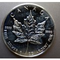 Unc Canada 2009 Full Ounce .999 Silver Round