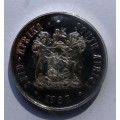 Unc 1987 South African Silver R1