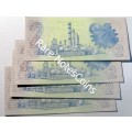 4 Unc Sequential CL Stals 1990 Type 12 First Issue A/E Banknotes AA 5109497
