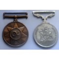 2 SADF Medals as Issued (I didn't research)
