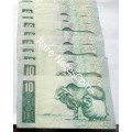 11 South African TW De Jongh R10 Rand Notes Vf - Ef