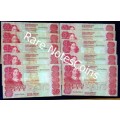## 10 Various Serial Numbered Fifty Rand Notes ##
