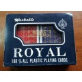 Washable Royal 100% All Plastic Playing cards Red set and Blue set in original Packaging