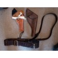 Military Bandolier with Postol and Gun Leather Holsters
