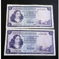 TW  de Jongh Five Rand Notes
