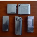 5 Different Lighters. Ronson Kadett Sarome etc