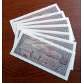 UNC 7 Sequential Tw de Jongh One Rand Banknotes