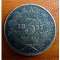 1897 Three pence Mintage: 200 600